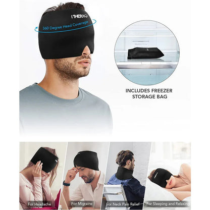 Reusable Ice Head Wrap for Migraine Relief: Flexible Cold Compression Therapy - Gomix Brands Outlet