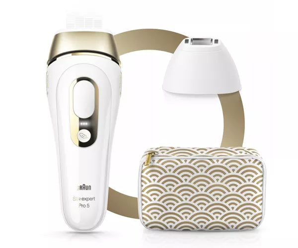 Braun Silk-expert Pro 5 IPL Permanent Hair Removal System White & Gold
