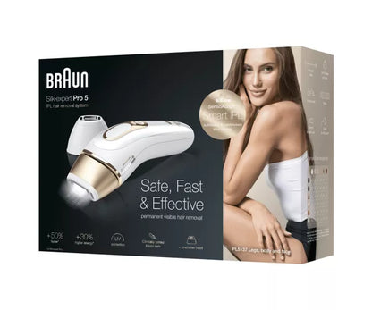 Braun Silk-expert Pro 5 IPL Permanent Hair Removal System White & Gold
