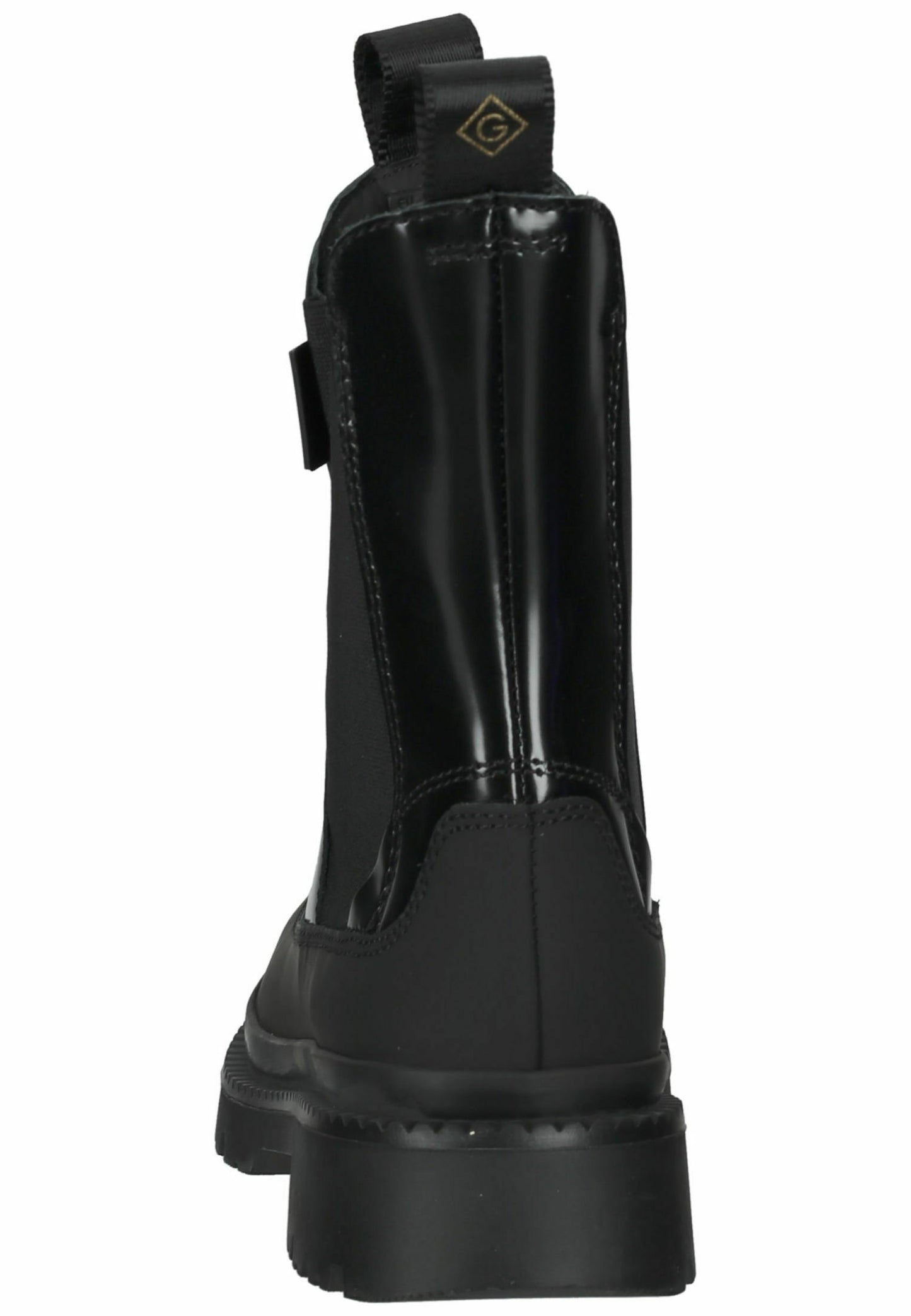 GANT PREPNOVO Women's Classic Black Patent Leather Chelsea Ankle Boots