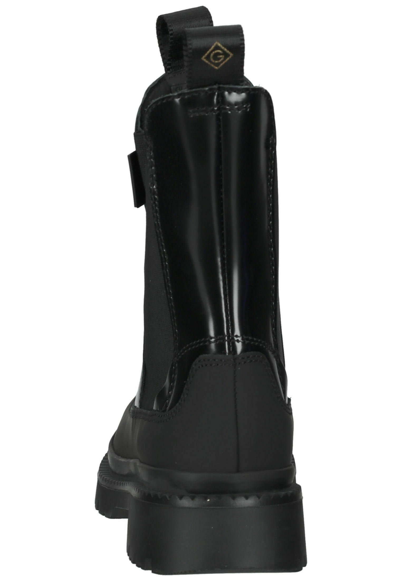 GANT PREPNOVO Women's Classic Black Patent Leather Chelsea Ankle Boots