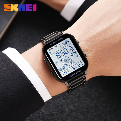 SKMEI 2301 Men's Durable Digital Chronograph Sport Watch with Steel Bracelet