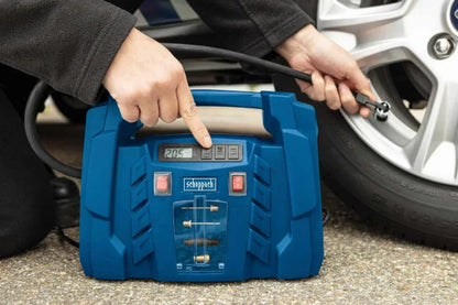 Scheppach Air Force 5 Mobile Compressor Kit 12V/230V with Accessories - Gomix Brands Outlet