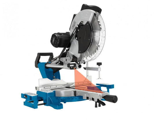 Scheppach HM140L Double Bevel Sliding Miter Saw with Extra Saw Blade