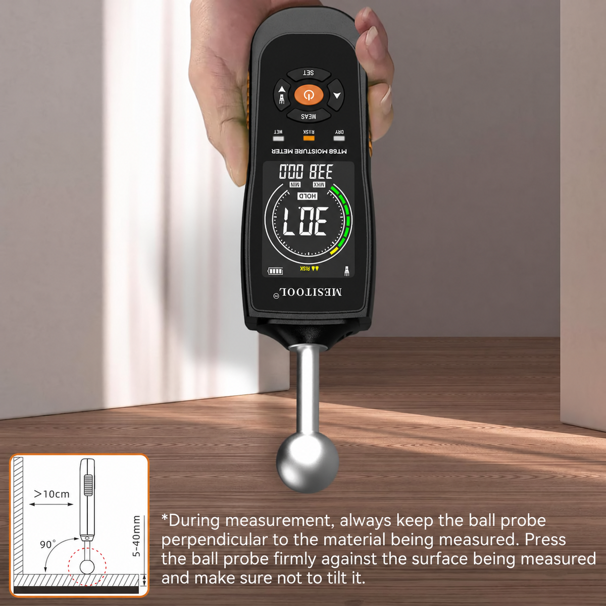 MESITOOL Pinless Wood Moisture Meter MT68