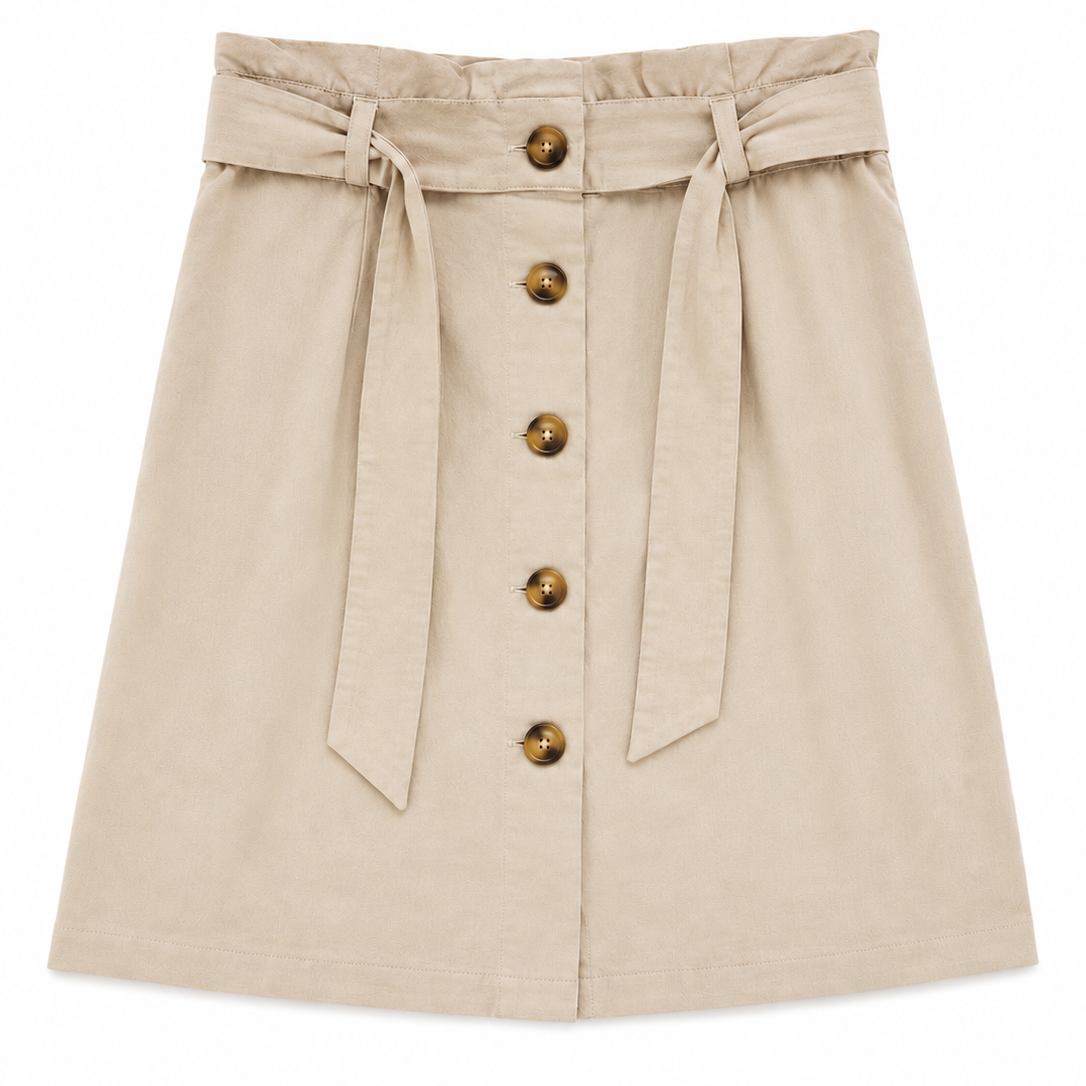 esmara Linen Midi Skirt Front Buttons