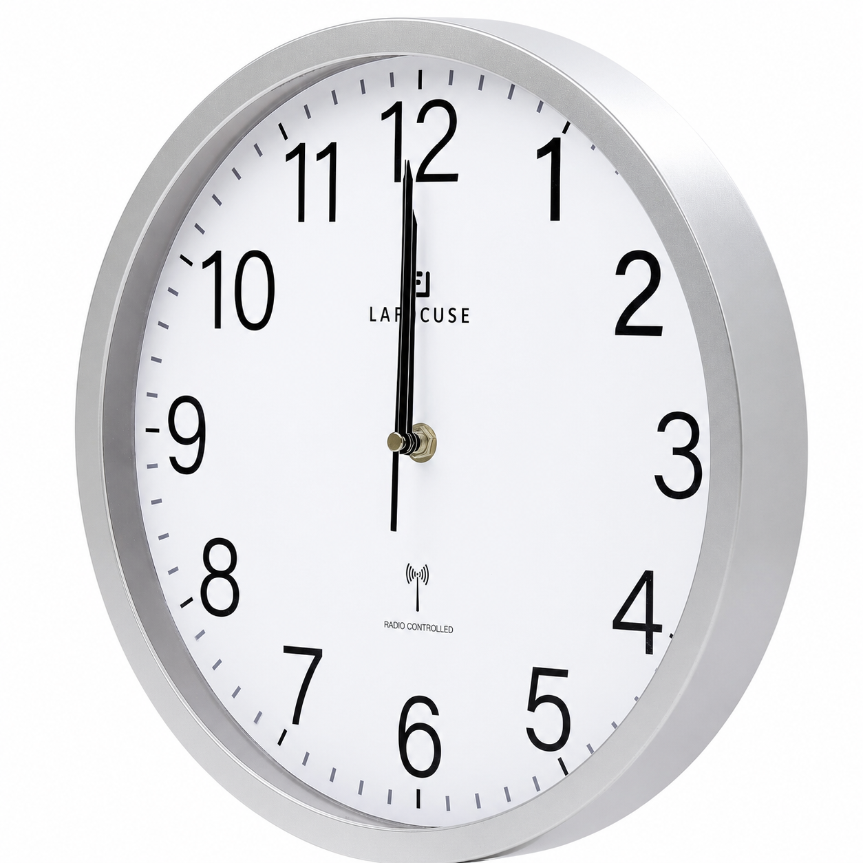 Lafocuse 30 cm Radio-Controlled Wall Clock Silent No Ticking
