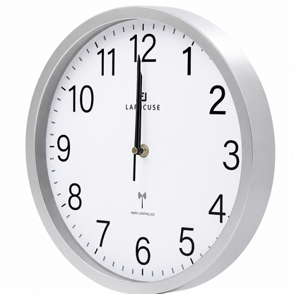 Lafocuse 30 cm Radio-Controlled Wall Clock Silent No Ticking