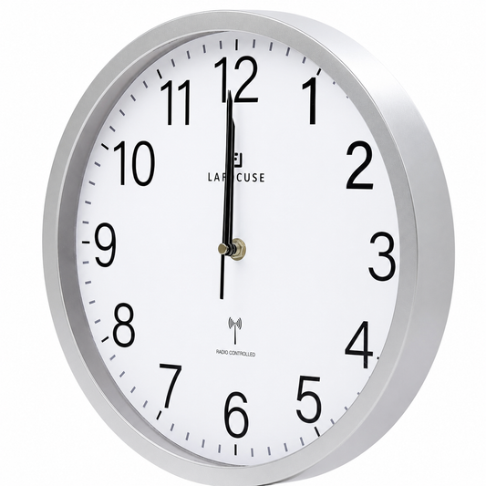 Lafocuse 30 cm Radio-Controlled Wall Clock Silent No Ticking