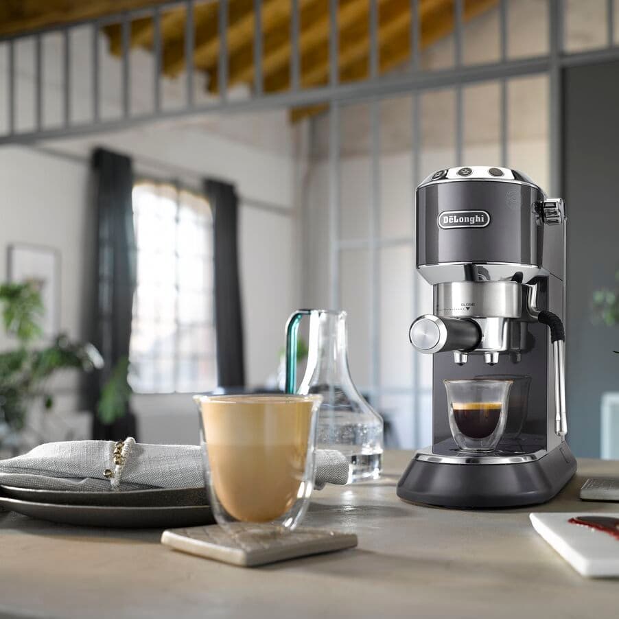 DeLonghi EC885.GY Dedica Arte Manual Coffee Maker Grey 0132106255
