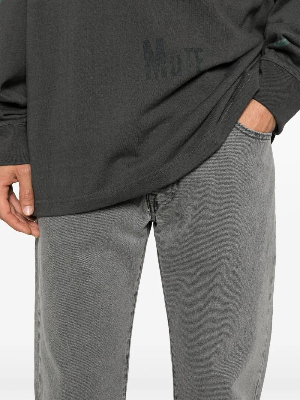 Men's Levi's 501® Original Straight Leg Washed Ash Grey Denim Jeans