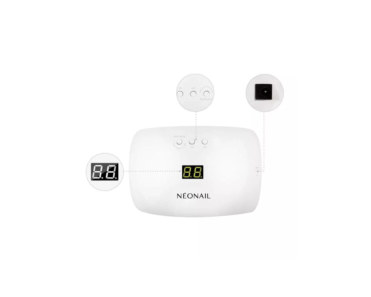 NeoNail 24W/48W Dual LED UV Nail Lamp with Display