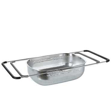 DELUXE Extendable Stainless Steel Vegetable Colander Strainer for Kitchen Sink