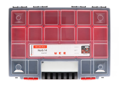 Kistenberg NORB35 Organizer Box with 11 Removable Compartments for Small Parts