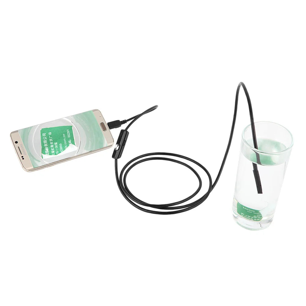 Android & PC Endoscope USB Inspection Camera Lens 6 LED with Mirror Magnet