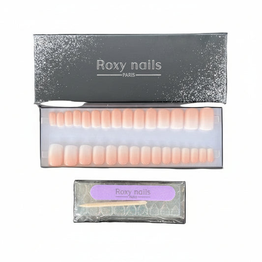 Baby Boomer 2.0 Glossy Short French Ombre Nail Set
