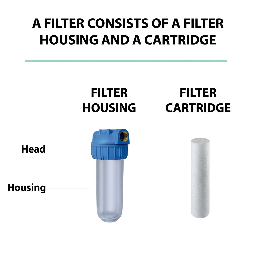 Bbagua 10" 1" Metal Thread Sediment Filter