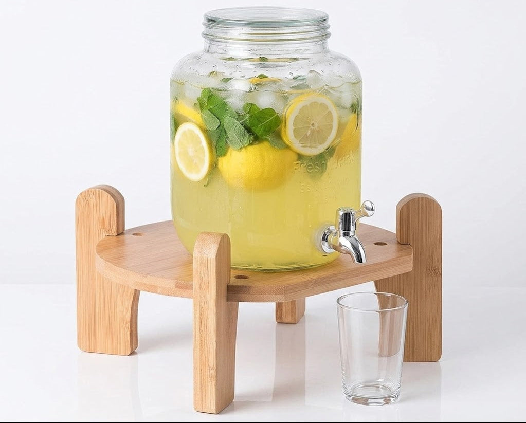 LACOR 61956 Bamboo Drink Dispenser Holder 21x14.5 cm