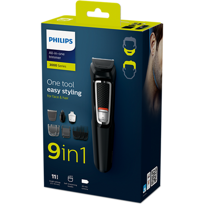 Philips Multigroom Series 3000: 9-in-1 Face, Hair & Body Trimmer