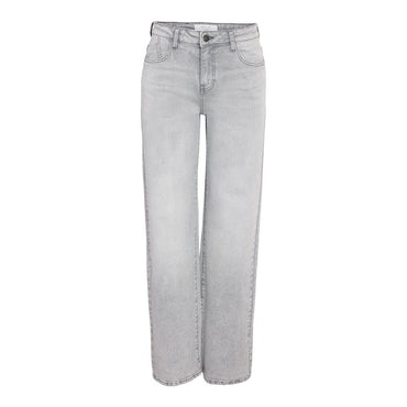 Noisy May Yolanda Mid-Waist Light Grey Straight Fit Jeans - Comfortable Denim