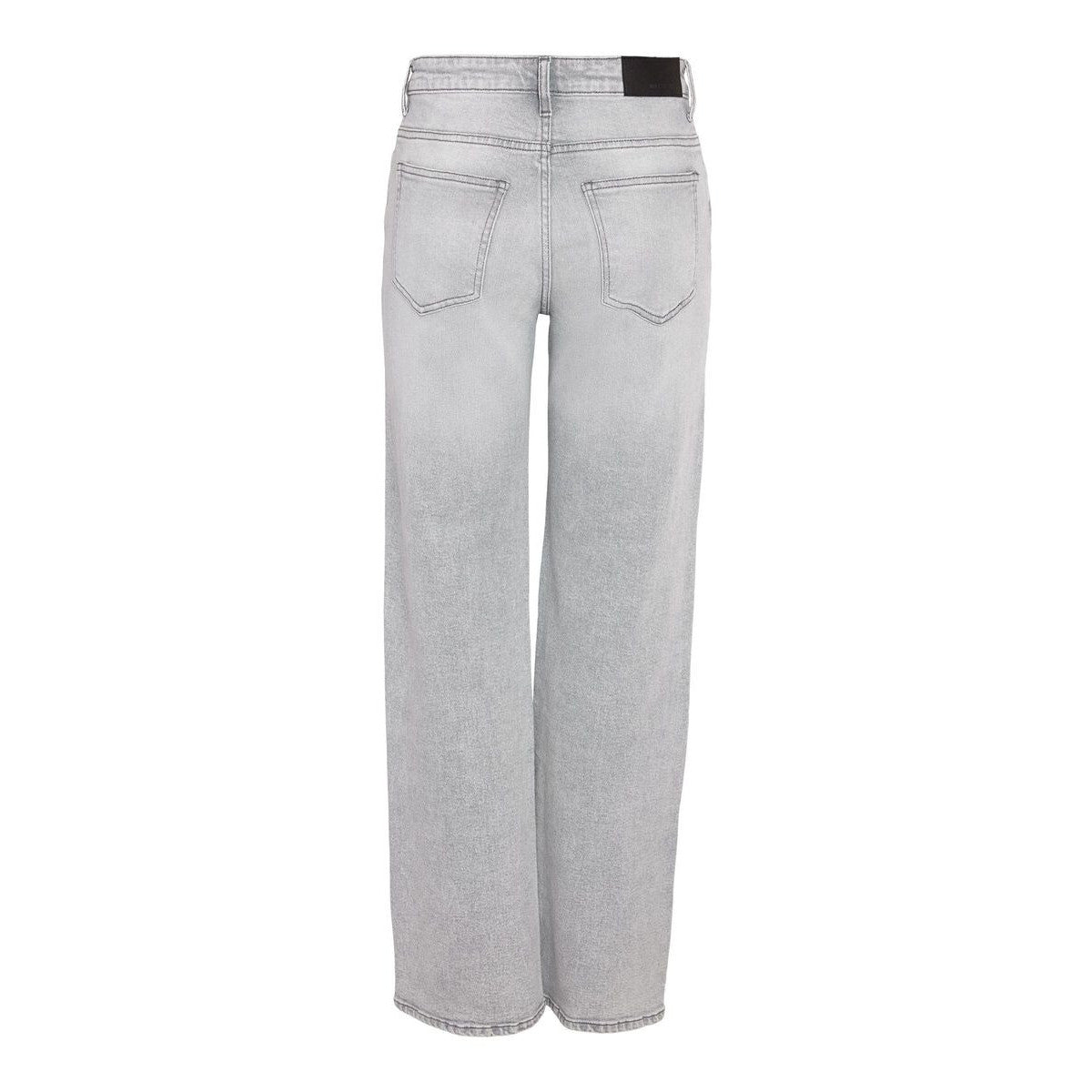 Noisy May Yolanda Mid-Waist Light Grey Straight Fit Jeans - Comfortable Denim