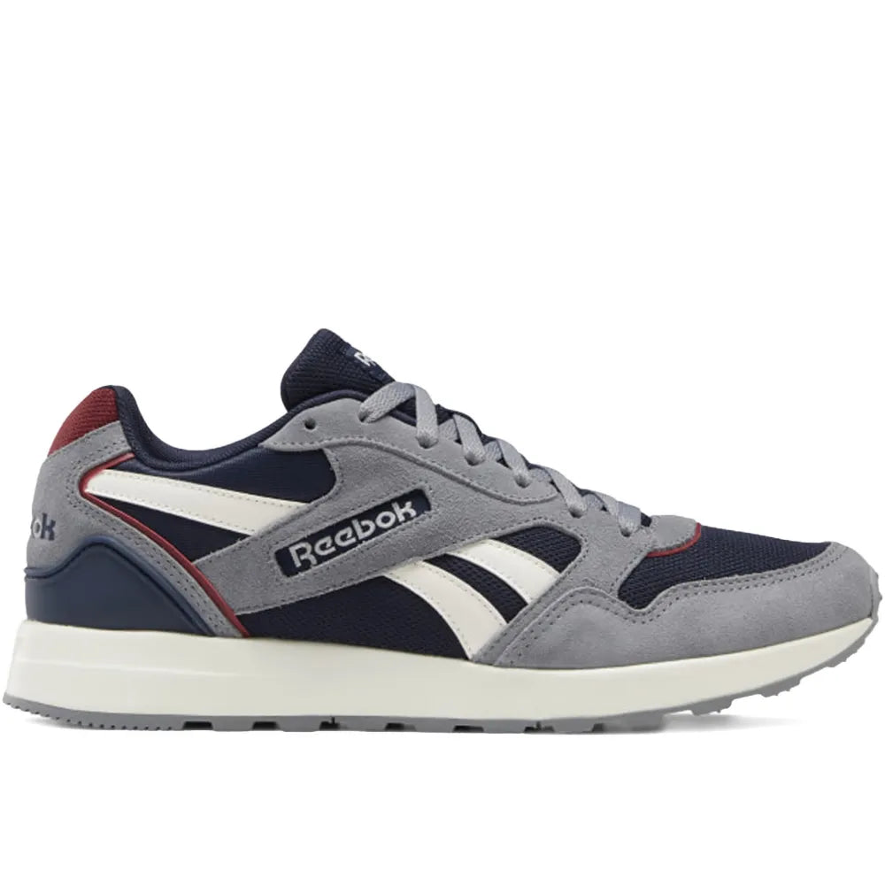 Reebok GL 1000 Vector Navy Men's Suede Lace-Up Sneakers with Rubber Sole