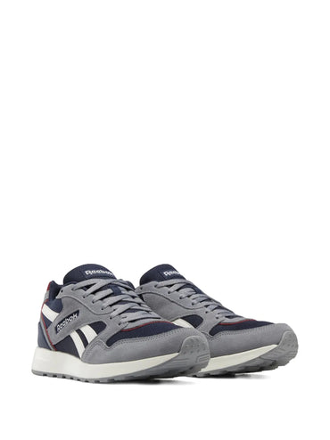 Reebok GL 1000 Vector Navy Men's Suede Lace-Up Sneakers with Rubber Sole