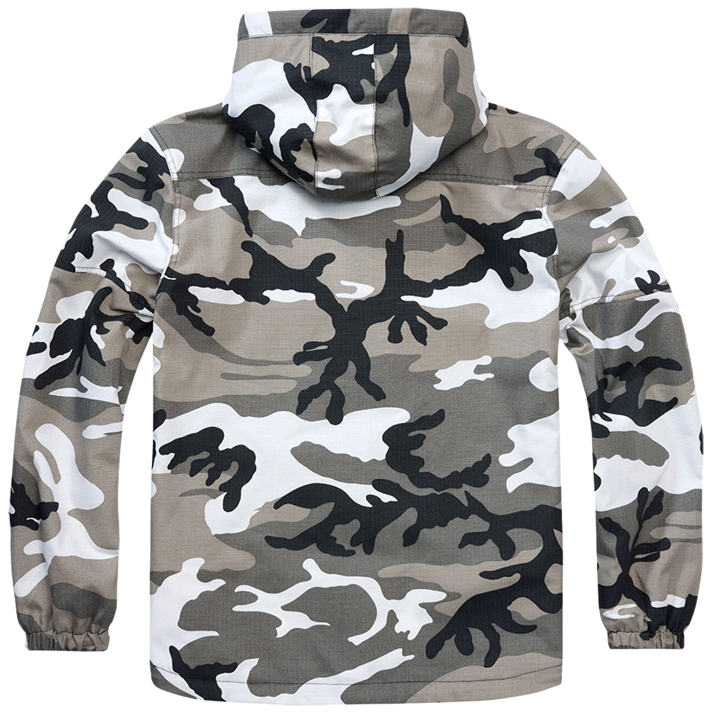 Brandit Urban Camo Summer Windbreaker Jacket - Lightweight Ripstop, Full-Zip, Hooded