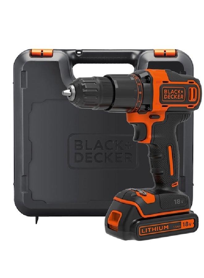 BLACK+DECKER 18V Cordless 2-Speed Combi Hammer Drill Kit with Battery