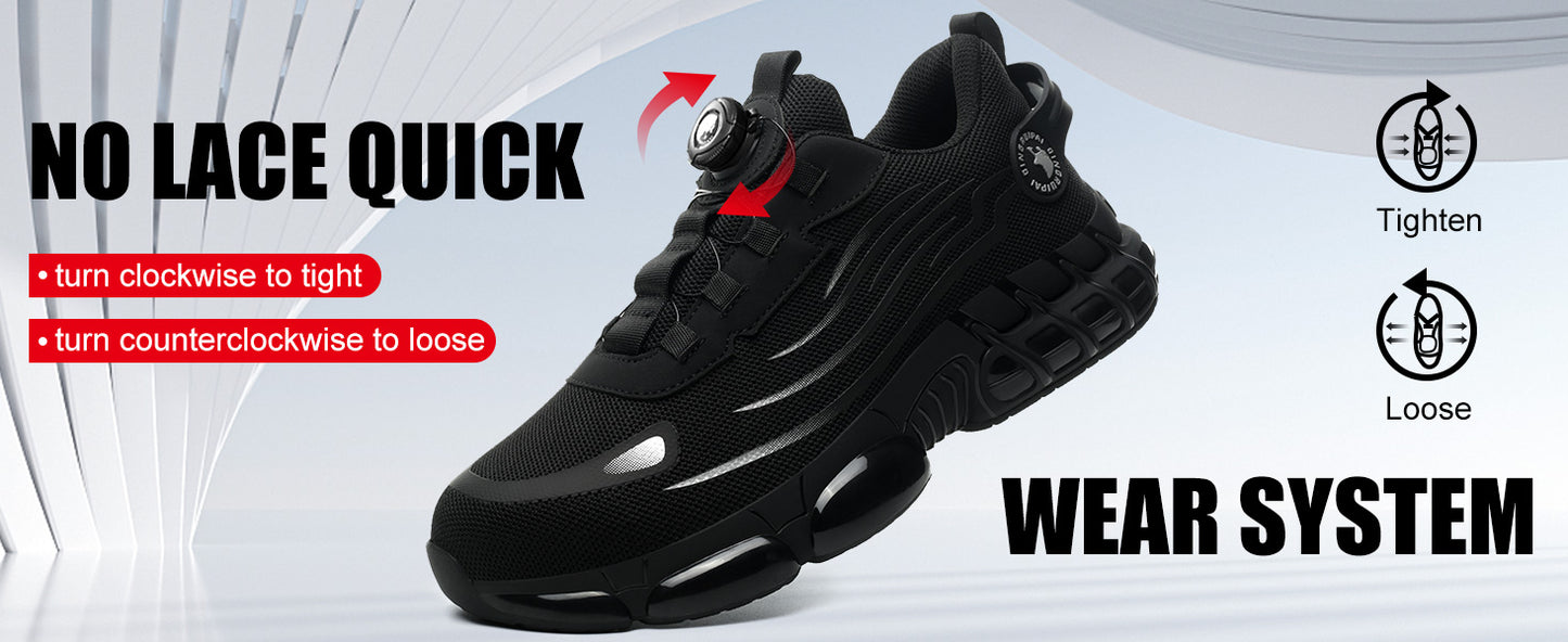 Lightweight Steel Toe Safety Work Sneakers for Men & Women with Air Cushion