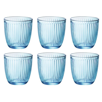 Bormioli Rocco Line Blue Water Glass Set of 6