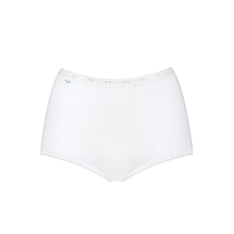 Sloggi Women's Cotton Comfort Briefs - White, Soft Elastic Waistband