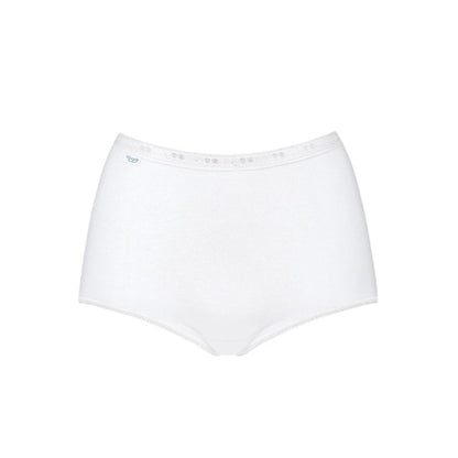 Sloggi Women's Cotton Comfort Briefs - White, Soft Elastic Waistband
