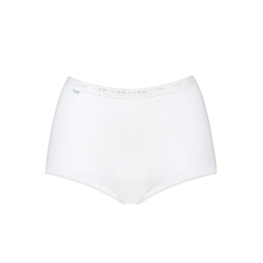 Sloggi Women's Cotton Comfort Briefs - White, Soft Elastic Waistband