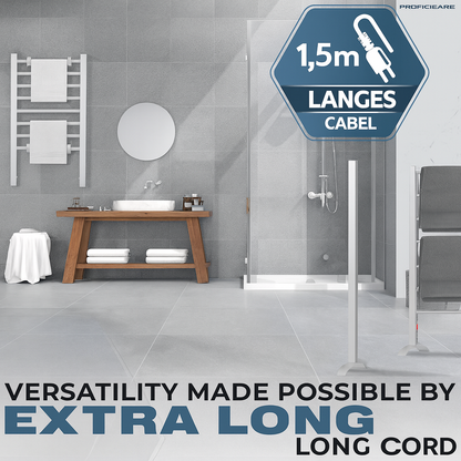 ProfiCare Electric Towel Rail No-Drill 125W Wall-Mount & Stand