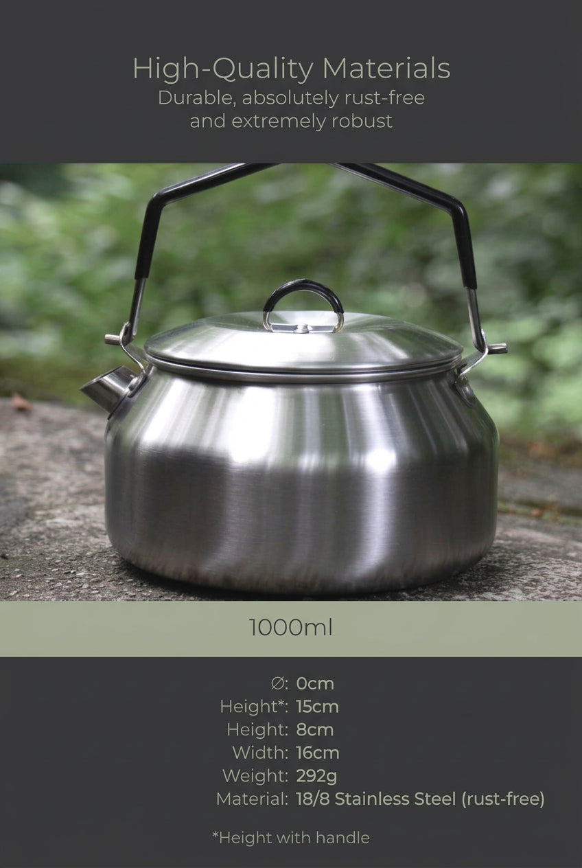 Geysir Stainless Steel Whistling Kettle 1L