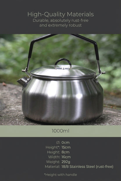 Geysir Stainless Steel Whistling Kettle 1L