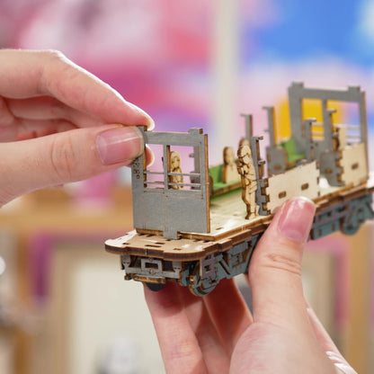 Enchanting Sakura Journey TGS02 Wooden 3D Tram Model Kit with LED Lights