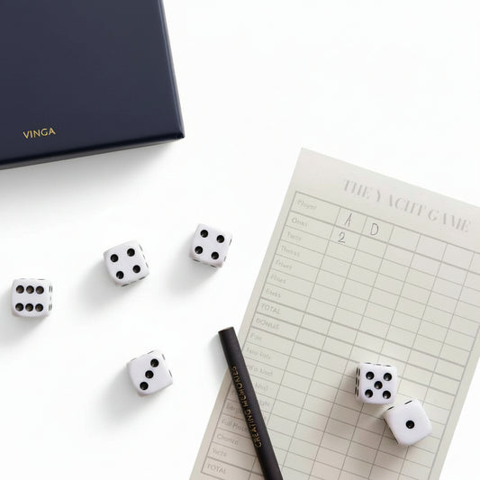 Premium The Yacht Game Yatzy Dice Set - New, Elegant Board Game Fun
