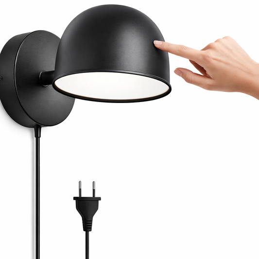 12W LED Indoor Wall Light with Plug and Touch Control