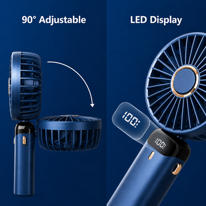 FAN LED Display Fan N15 USB Portable Handheld Foldable