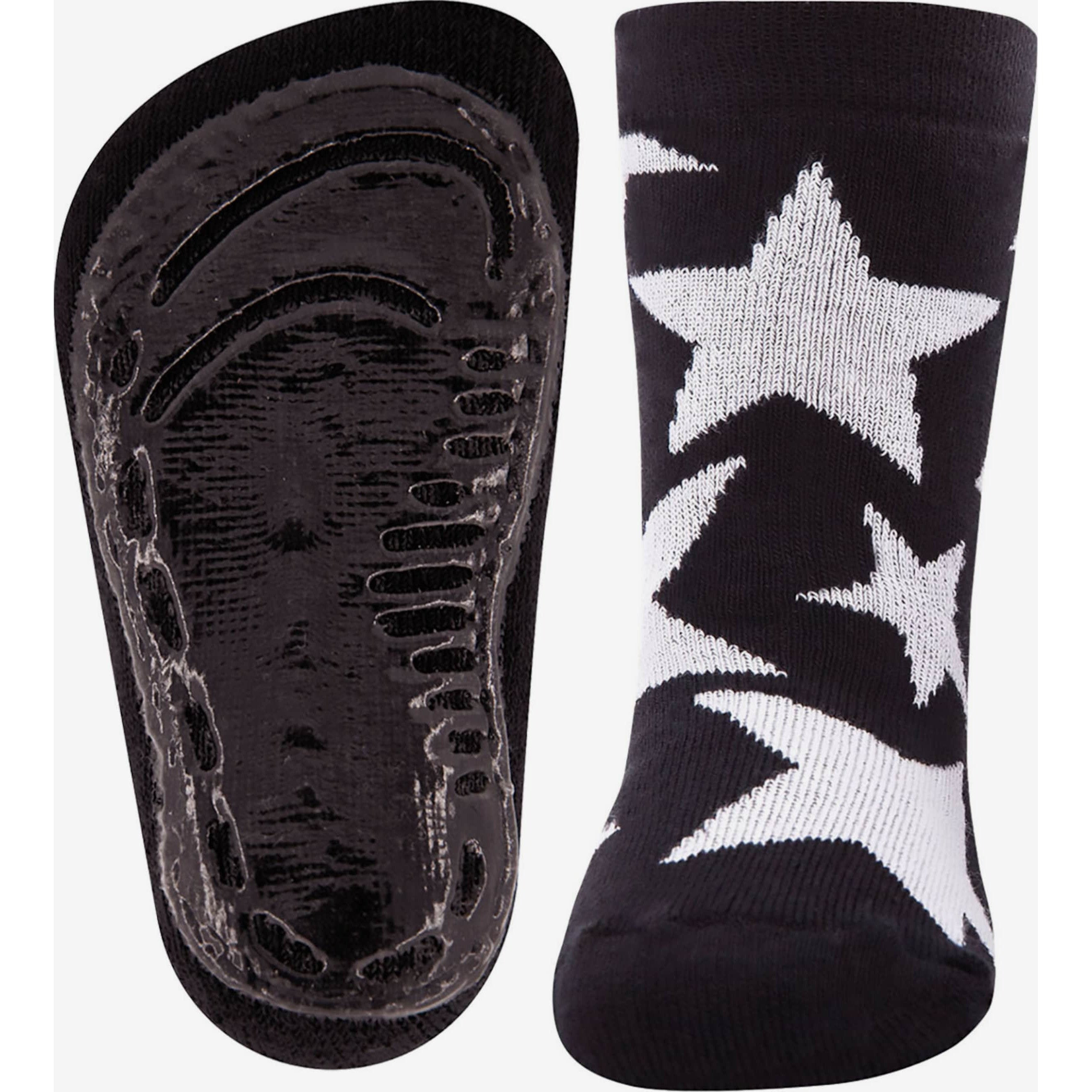 EWERS Kids' Black 'Sterne' Star Pattern Cotton Blend Socks for Boys