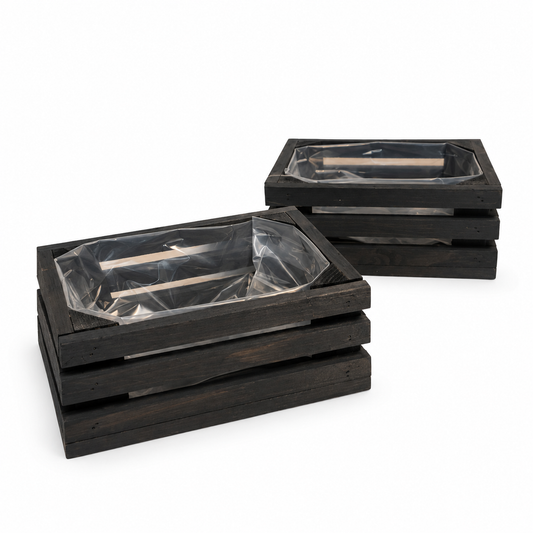 Parkside Wooden Planter Box 17.5x12.5x7.5 cm, 2Pack