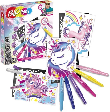 Sparkling Unicorn Blopens Activity Set: Creative Art & Craft Kit for Kids