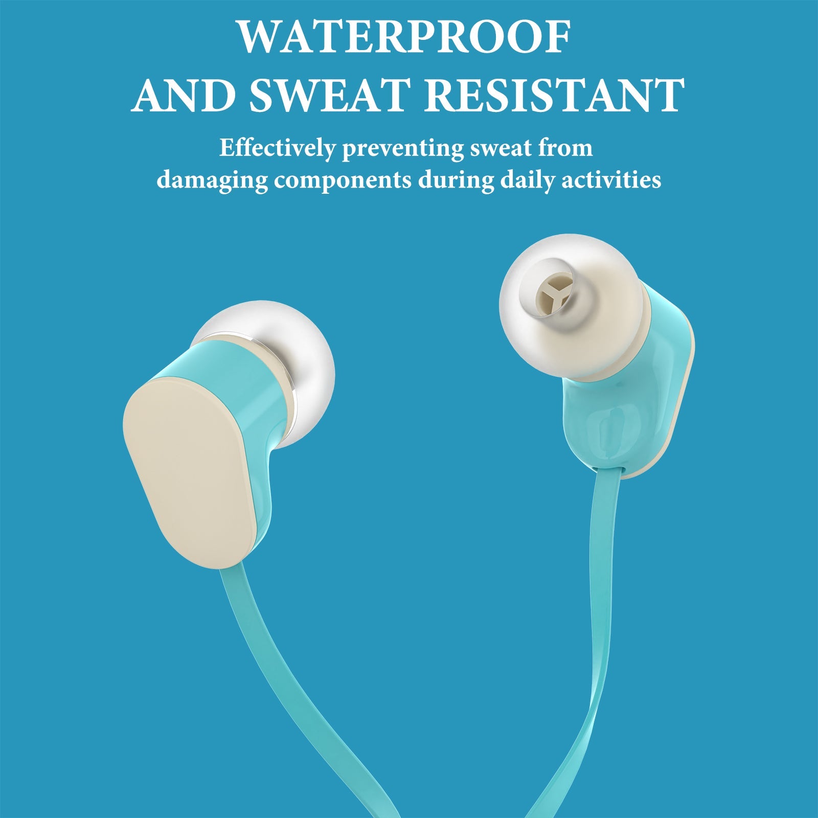 Geekria Kids Wired Earbuds with Mic for School 85dB Volume Limit Blue