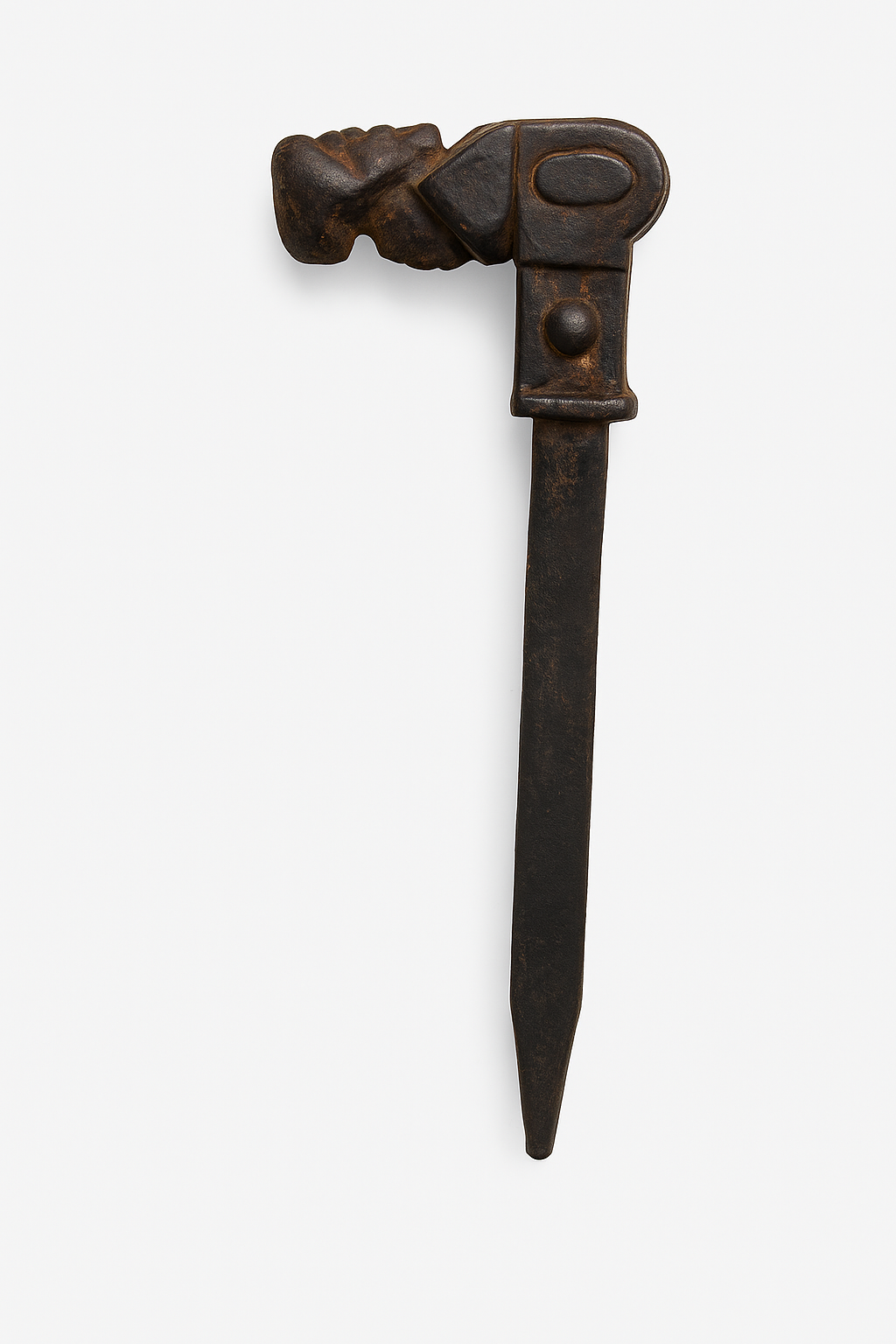 Antique Cast Iron Window Shutter with Vintage Sash Lock Set