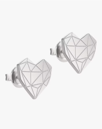 Liebeskind Gold Heart Stud Earrings, Elegant Women's Jewelry