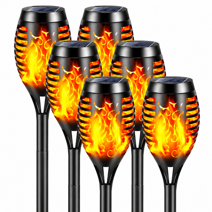 YAZEKY MAS-SJ7-332 Solar Torch Lights 12 LED 6-Pack