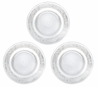 Villa D'Este Home Tivoli Imperial Glass Plate Set – 3 Pieces