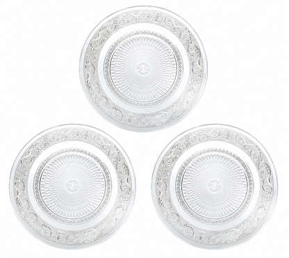 Villa D'Este Home Tivoli Imperial Glass Plate Set – 3 Pieces